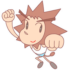 スポーツマンのイラスト - ライオン・パワフル・スポーツ選手