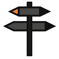 blank directional arrow