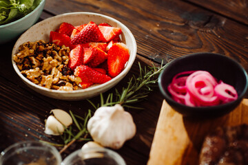 Ingredients for salad