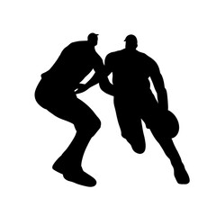 silhouette of a man basketball