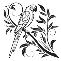 black and white floral background