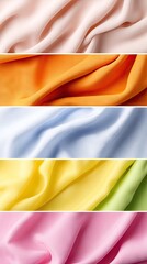 Pastel Fabric Textures: Smooth Draped Colors