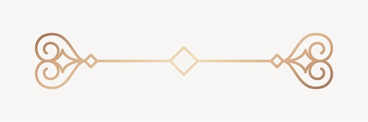 Gold flourish divider, aesthetic design