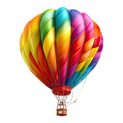 Fototapeta premium Colorful hot air balloon against black (4)