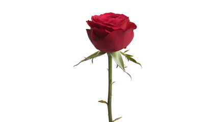 Obraz premium Red rose isolated on white background