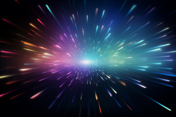 Fototapeta premium Background of Glowing Futuristic Tech Illustration with Abstract Digital Stars Shapes 