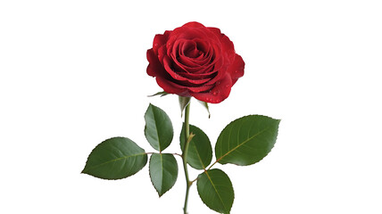 Fototapeta premium Red rose isolated on white background