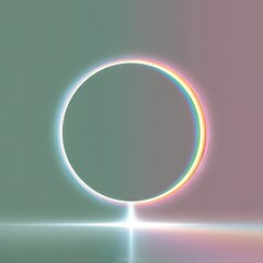 Pastel Gradient Ring with Glowing Inner Core