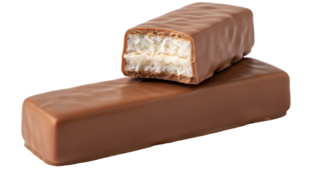 Isolated Coconut Chocolate Bar