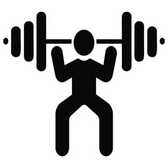 Fitness and health icon vector. Silhouette fitness icon vector. Icon for healthy lifestyle, exercise, meditate, yoga, workout, slim body, weight loss, body care and more. Vector illustration. 