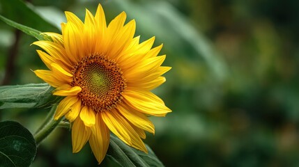 Naklejka premium A Close-up of a bright sunflower
