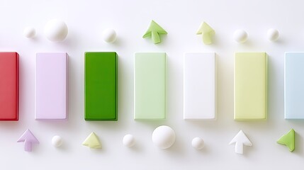 Pastel Lines and Arrows in Minimal Decorative Setting