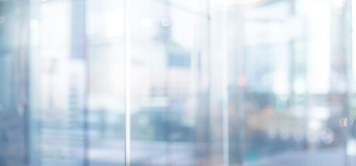 Blurred bstract glass wall from building