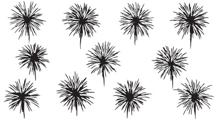 Obraz premium Abstract Fireworks Explosion Pattern Black and White Background Design Illustration Celebration Festive Event Graphic Resource