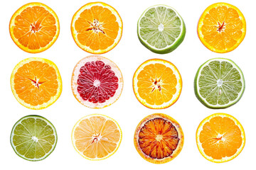 Obraz premium Fruit halves arrangement pattern