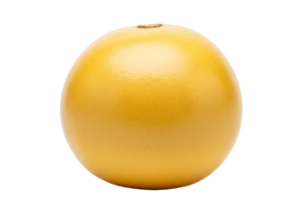 A round, vibrant yellow citrus fruit against a black background.