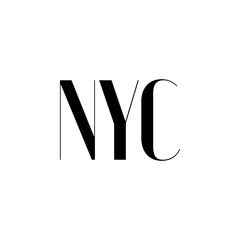 NYC word vector icon