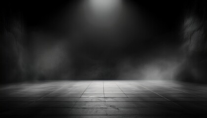 platform abstract stage texture fog spotlight dark black floor podium dramatic empty night room table concrete wall scene place display studio smoky dust