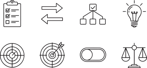 Decision & Choice Line Icons Set