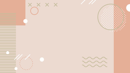 Geometric memphis computer wallpaper, pastel beige HD background