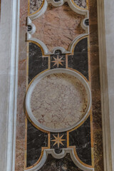 Ornate Baroque Marble Panel Detail in a Historic Church