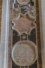 Ornate Baroque Marble Panel Detail in a Historic Church