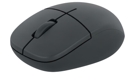 Isolated Grey Computer Mouse