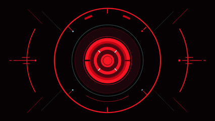 red neon hud scan rings