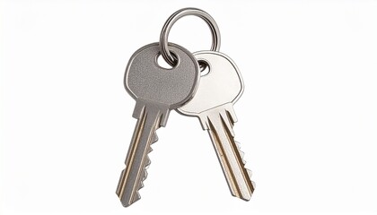 keys on white background