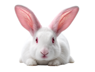 White rabbit ears animal bunny pink