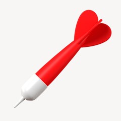 3D dart clipart, business goal graphic