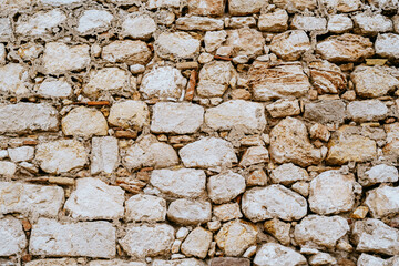 Old stone wall texture near the sea
