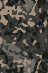 Fototapeta premium Modern camo print, grey pattern background