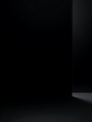 Minimalist dark abstract scene with light