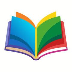 open book with colorful pages