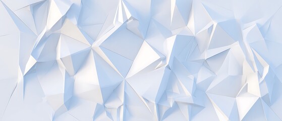 Abstract white geometric triangles and polygons background