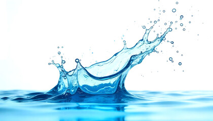 Water liquid splash isolated on white background