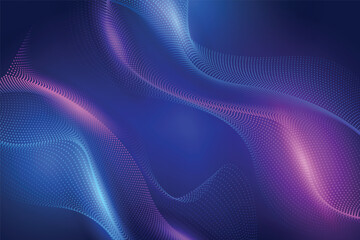 Abstract Futuristic Wave Background with Gradient Dots.