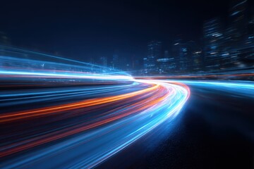 Obraz premium night traffic in the city