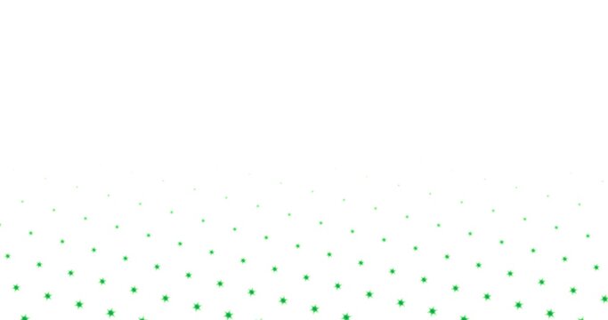 Green Stars Gradient Pattern on White Background