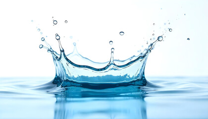 Water liquid splash isolated on white background