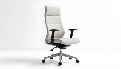 gray ergonomic chair luxury modern isolated on white backgound