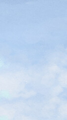 Watercolor cloudscape iPhone wallpaper, blue paper texture background
