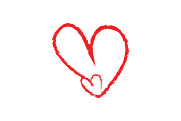 love, love shape with white background 