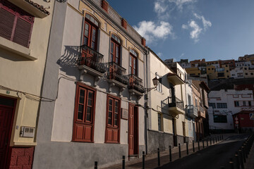 Calles con casas tradicionales de San Sebastián de La Gomera