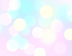 Soft Pastel Bokeh Background in Pink, Blue, and Yellow Tones

