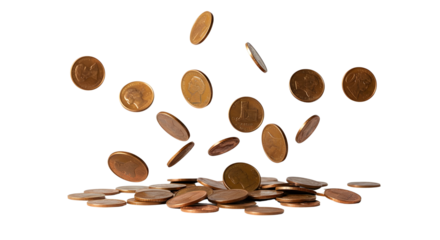 Floating Coins Icon Ideal for Digital Wealth or Money Flow