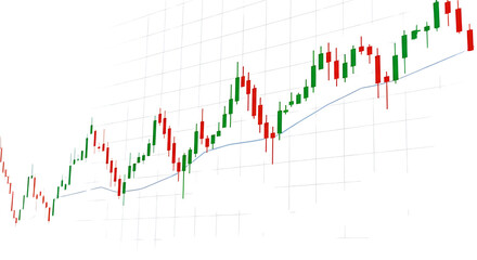 Trading Chart with Candles Ideal for Technical Analysis Pages