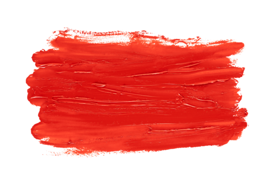 Vibrant red painted rectangle, oil brush stroke texture, grunge artistic background