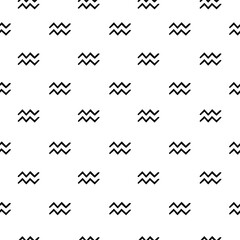 Naklejka premium The zodiac sign Aquarius is dark gray on a white background. Vector template for postcards, fabrics, textiles, wallpaper, paper, packaging.